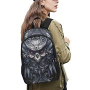 Metallic Owl Tattoo Art Backpack Woman