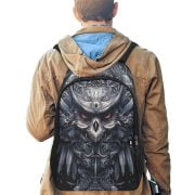 Metallic Owl Tattoo Art Backpack Men