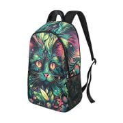 Green Mushroom Cat Backpack Side