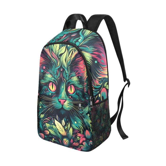 Green Mushroom Cat Backpack Side