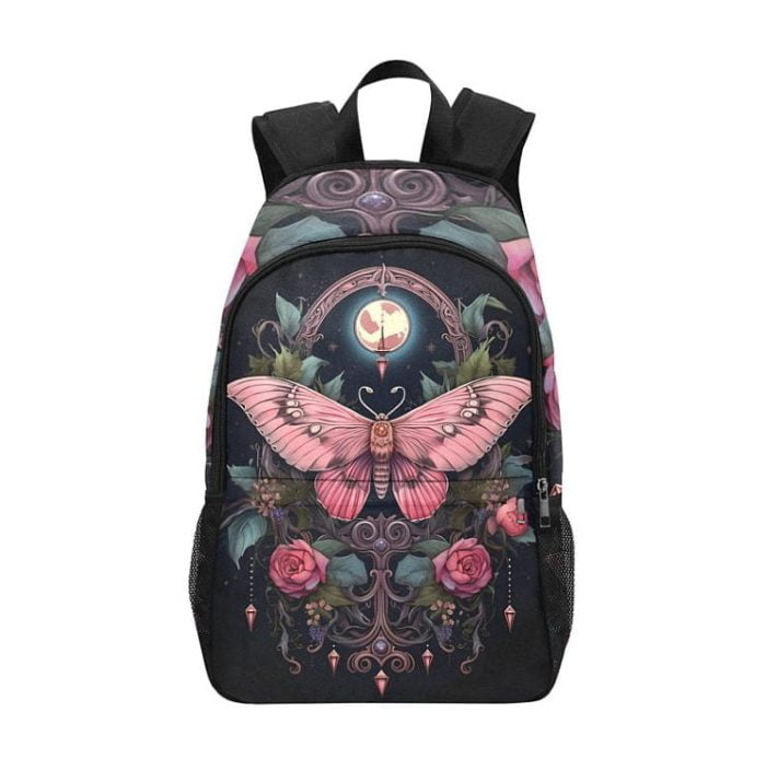 Pink Butterfly Backpack Front