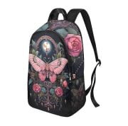 Pink Butterfly Backpack Side