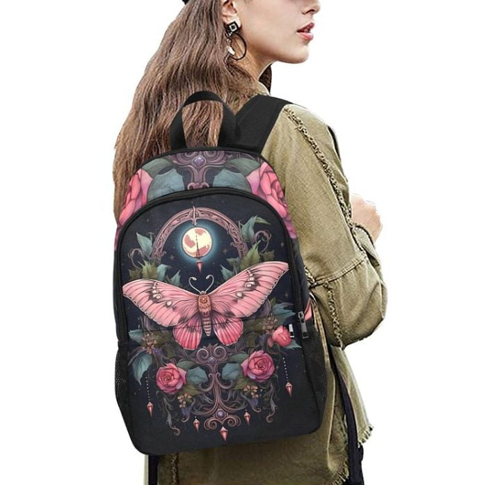 Pink Butterfly Backpack Woman