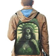 Green Purge Style La Catrina Lady Liberty Backpack New York Men