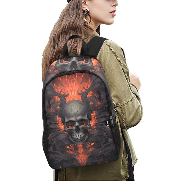 Fire Skull Backpack Woman