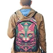 Pink Steampunk Cat Backpack Men