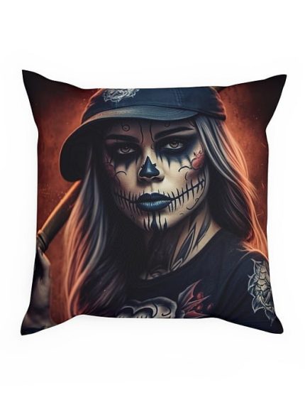 Pillow Day of the Dead Baseball Front