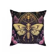 Pillow Gold Butterfly Fantasy Art Front