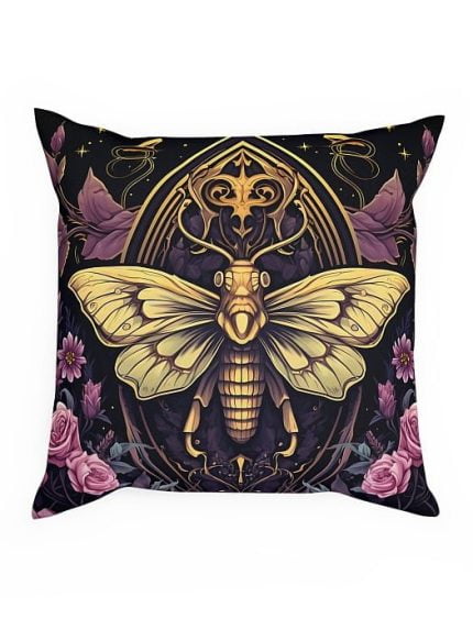 Pillow Gold Butterfly Fantasy Art Front