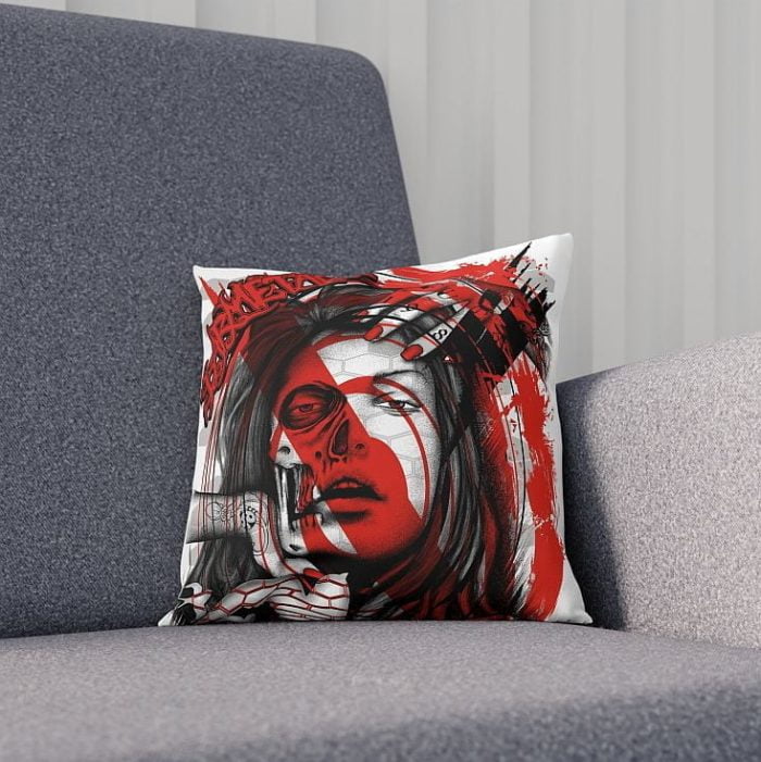 La Catrina Polka Trash Pillow Living Room