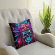 Pillow Neon Lights Native Skull Chair