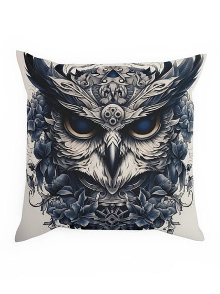 Pillow Blue Eyes Owl Front