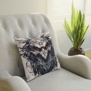 Pillow Orange Eyes Owl Chair