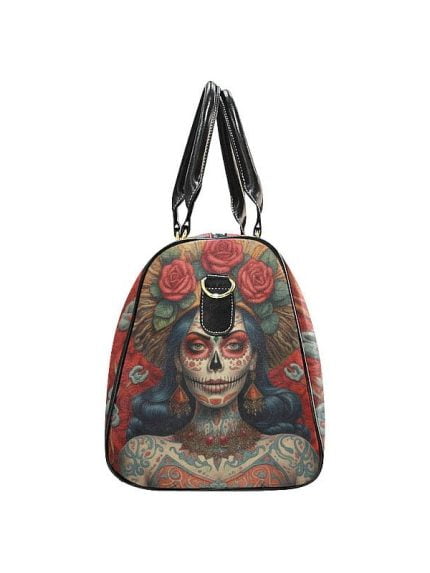 La Catrina Dia de Los Muertos Mexico Travel Bag Side