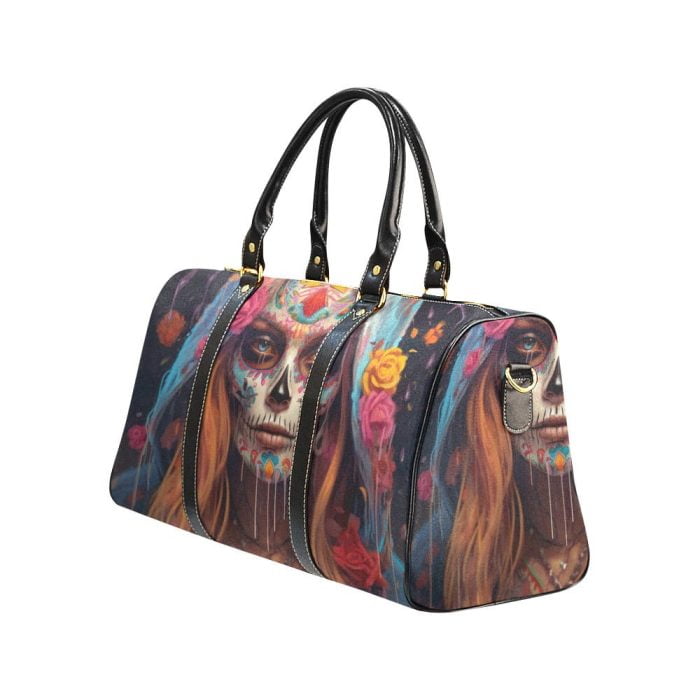 La Catrina Drip Art Travel Bag Left