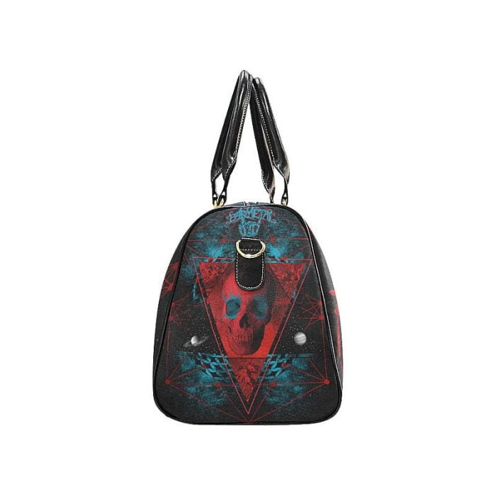 Geometric Skull Universe Travel Bag Side