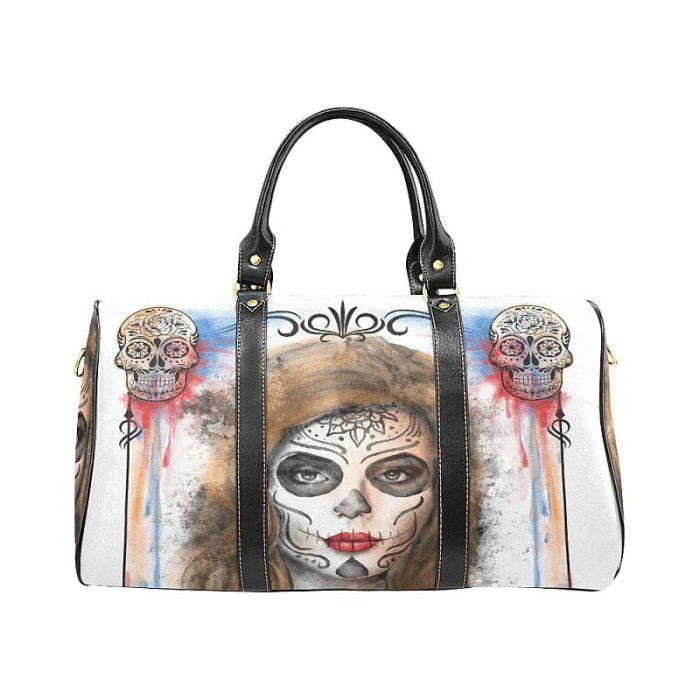 Watercolor La Catrina Travel Bag Front