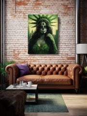 Canvas The Purge Lady Liberty La Catrina Living Room