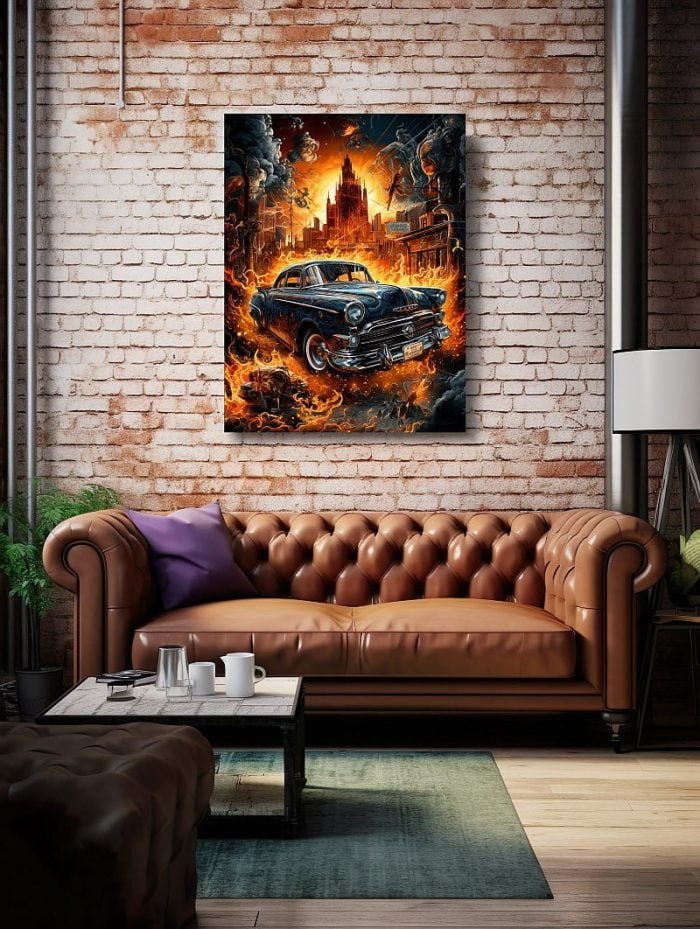 Canvas American Muscle Car Living Room