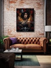 Canvas Chicana with Hat Living Room