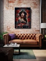 Canvas Chicana Gangster Girl Living Room