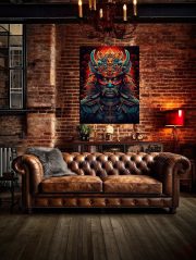 Canvas Samurai Skull Loft