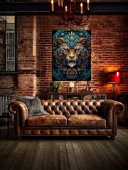 Steampunk Lion Canvas Loft