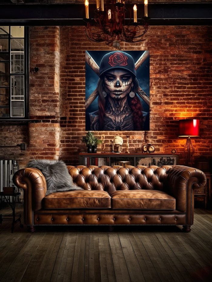 Canvas Baseball La Catrina Loft