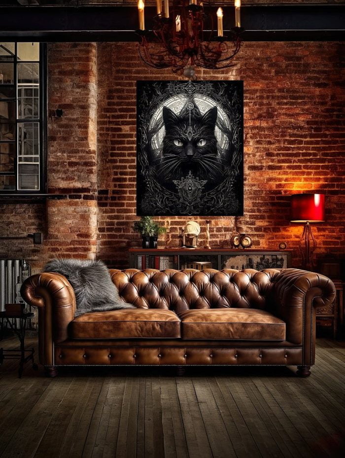 Canvas Black Cat Wicca Loft