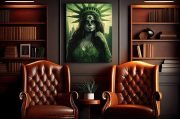 Canvas The Purge Lady Liberty La Catrina Smoker Lounge