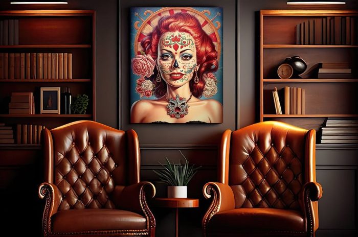 Canvas Marilyn Monroe Sugarskull Smoker Lounge