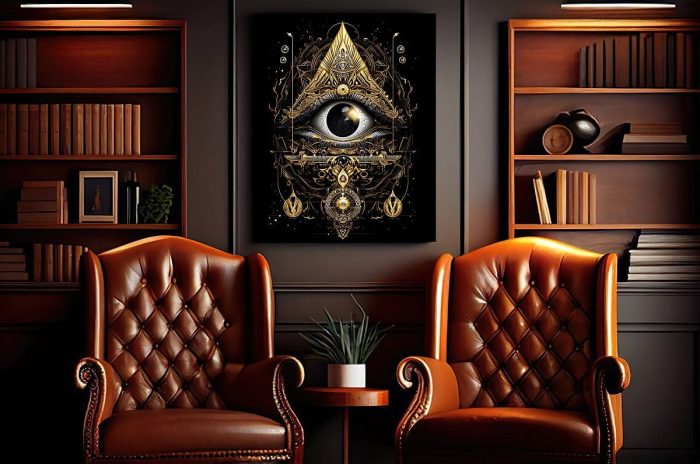 Canvas All Seeing Eye Smoker Lounge