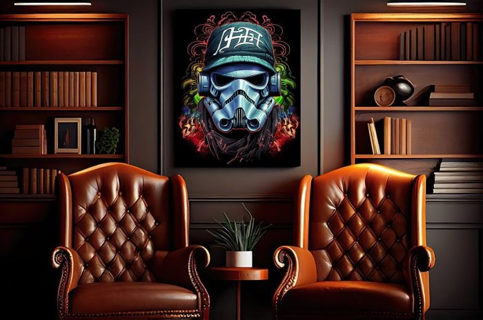 Stormtrooper Graffiti Art Canvas Smoker Lounge