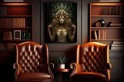 Canvas Queen of the Forest Evil Art Smoker Lounge