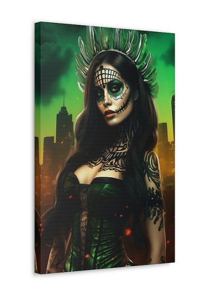 Canvas Neon Light Purge La Catrina Front