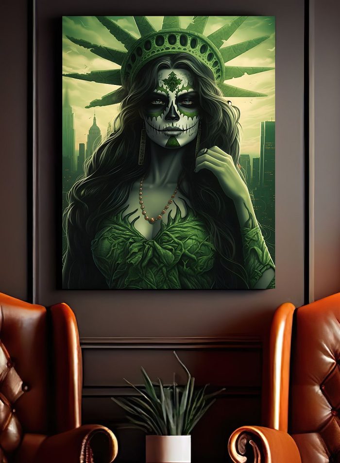 Canvas The Purge Lady Liberty La Catrina Mancave