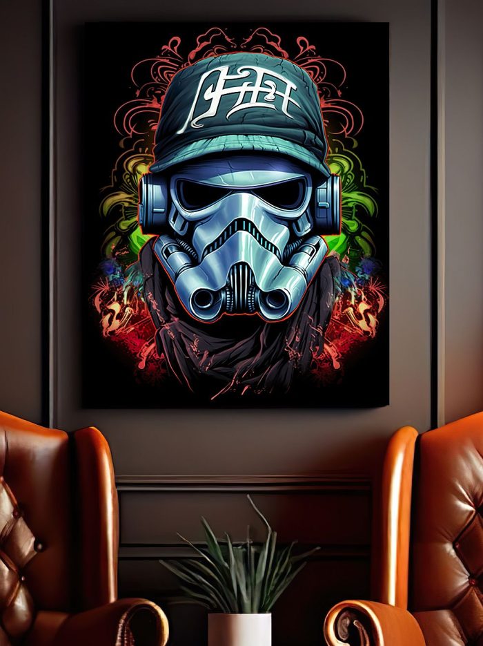 Stormtrooper Graffiti Art Canvas Mancave