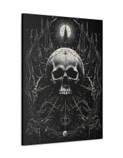 Canvas Black Skull Art Front