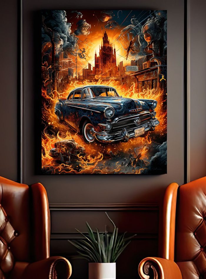 Canvas American Muscle Car Office