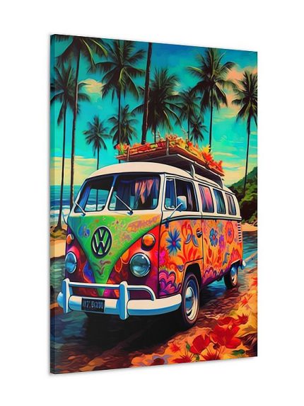 Canvas Tropical VW Bus T1 Summer Front