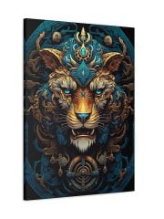 Steampunk Lion Canvas Front