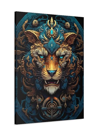 Steampunk Lion Canvas Front