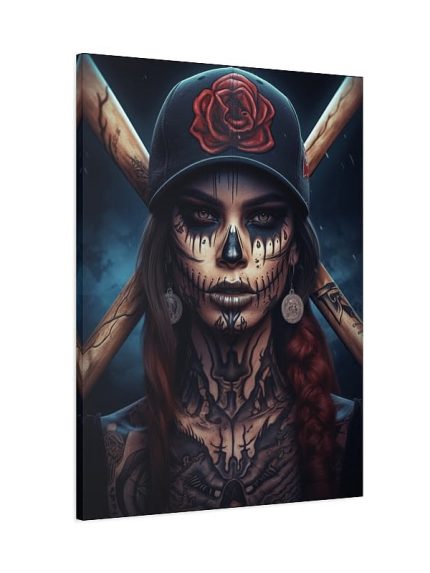 Canvas Baseball La Catrina Front