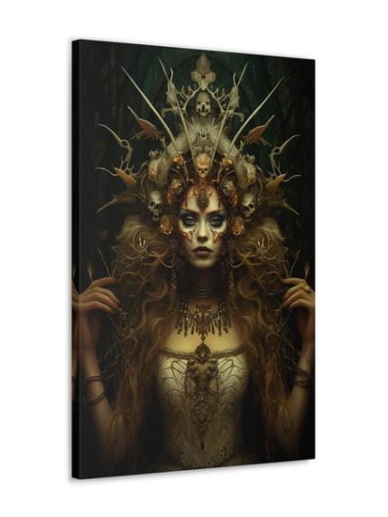 Canvas Queen of the Forest Evil Art Front