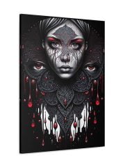 Canvas Dark Art Bloody Mandala Woman Front