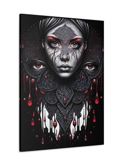 Canvas Dark Art Bloody Mandala Woman Front