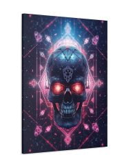 Canvas Cyberskull Futuristic Front