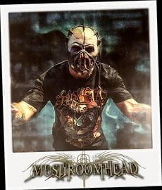 Waylon Reavis of Mushroomhead and A Killers Confession wearing Barmetal Clothing