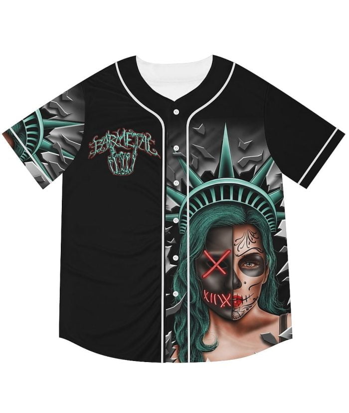 Purge Style La Catrina Lady Liberty Baseball Jersey Front