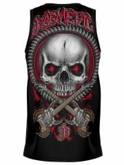 Steampunk Skull Basketball Tank Front
